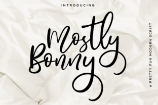 Mostly Bonny: A Playful Script Typeface for Modern Web Design